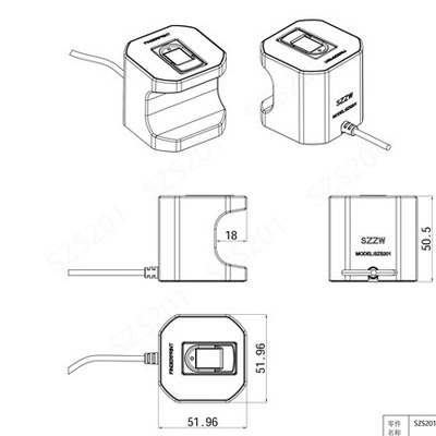 SZS201桌面式指紋采集儀    AI指紋識別儀  十指科技（SZT） 